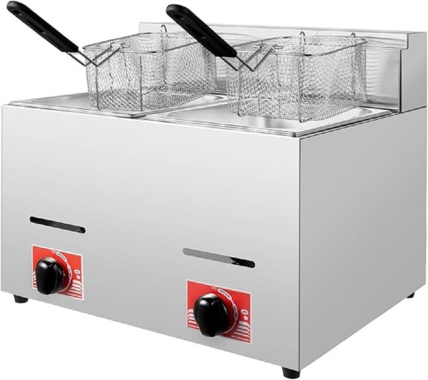 Double Tank Gas Deep Fryer