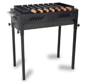 Charcoal Barbeque Grill With Shelves