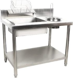 Breading Table With Jiggling Baskets